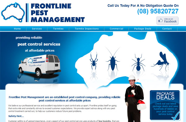 Frontline Pest Control - Small Business Website - Mandurah